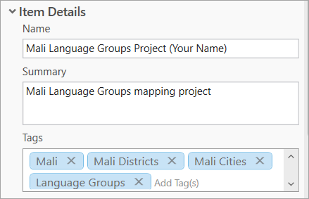 Update project package settings