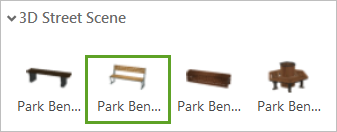 Search for bench symbols in the Symbology pane.