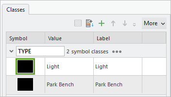 Symbology pane with Light selected as a modification