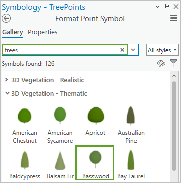 Ad Basswood tree symbol.