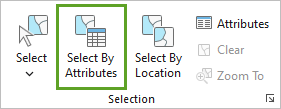 Open the Select By Attributes tool.