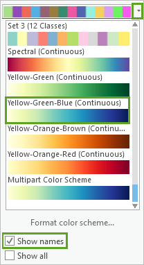 Yellow-Green-Blue (Continuous) color ramp