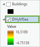 Select the DHyMSea layer.