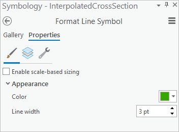 Change the symbology for InterpolatedCrossSection