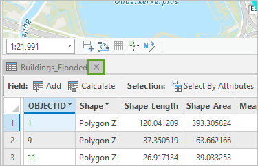 Close the attribute table.