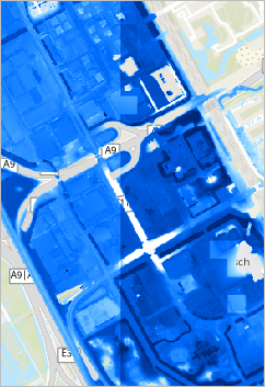 Swipe comparison of the two flood depth layers