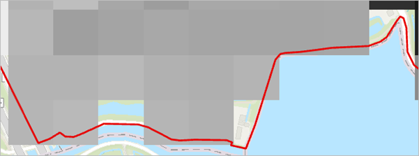 Comparison of the resampled data to the project boundary