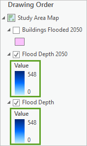 Flood layers with the same symbology