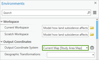 Output Coordinate System parameter