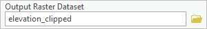 Output Raster Dataset parameter