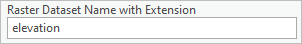 New raster dataset name