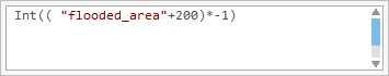 Expression to calculate flood depths as integers