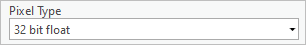 Set Pixel Type to 32 bit float.