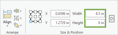 Set map frame size