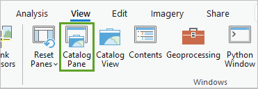 Catalog Pane button