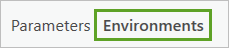 Environments tab