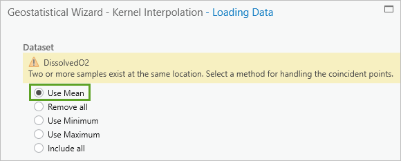 Use Mean option