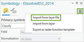 Import symbology from layer file