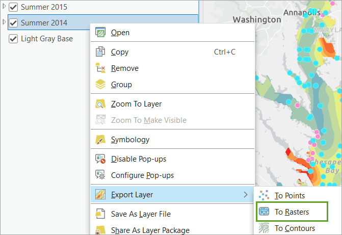 Export geostatistical layer to raster