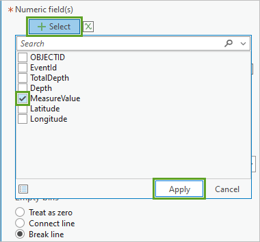 Set the Fields parameter