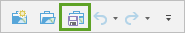 Save button on the quick access toolbar