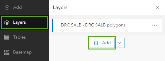 Add button in the Layers pane