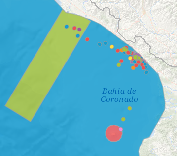 Marine Observations layer in the map