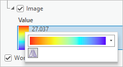 Right-click the color ramp used to symbolize the wind gust layer