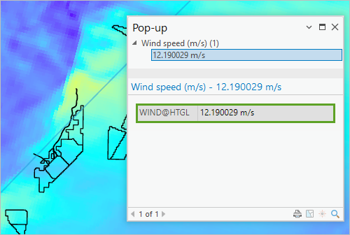 Explore the wind speed layer