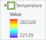 Temperature raster turned off