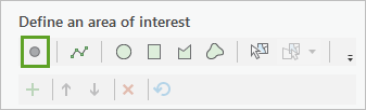 Define an area of interest group with point tool highlighted.