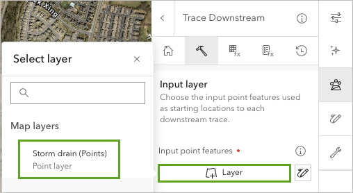 Select Storm drain layer.