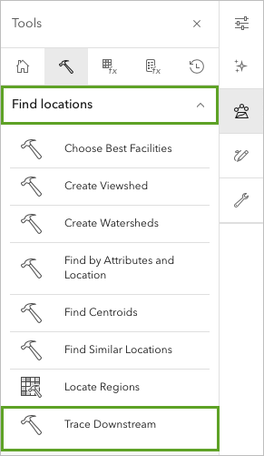 Find locations and Trace Downstream