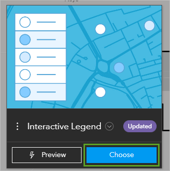 Choose button for the Interactive Legend template