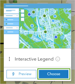 Choose button for the Interactive Legend template