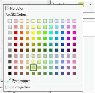 Light Olivenite in the color palette picker