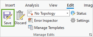 Save in the Manage Edits group on the Edit tab