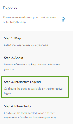 Step 3. Interactive Legend in the Express pane
