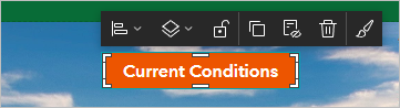 Current Conditions button with style changes