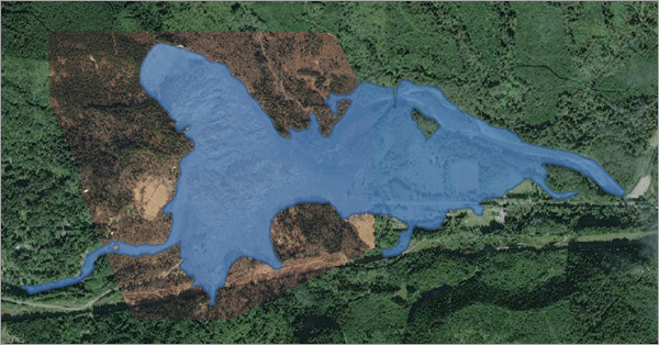 Oso Mudslide Impact Area on the map