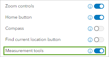 Measurement tools option