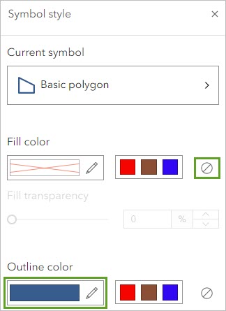 Symbol style settings