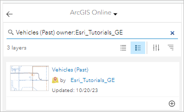 Search results for Vehicles (Past) layer