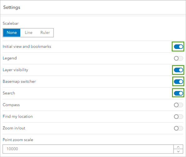 Configure map settings