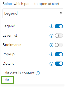 Edit under Edit details content in the About pane