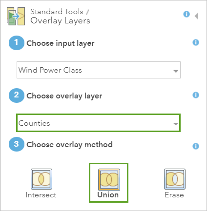 Union of Counties and Wind Power Class layers