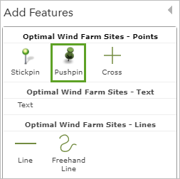 Pushpin in the Add Features pane