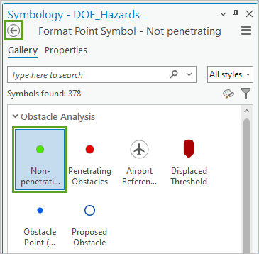 Select the Non-penetrating symbol.