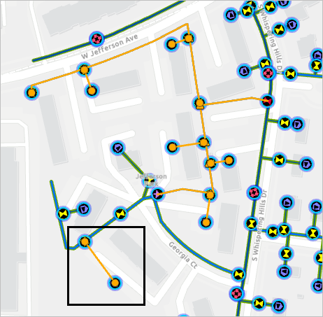 Smaller set of disconnected features on the map