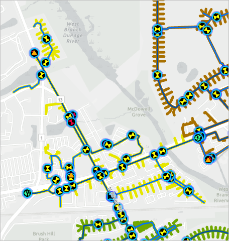 New subnetwork highlighted in yellow